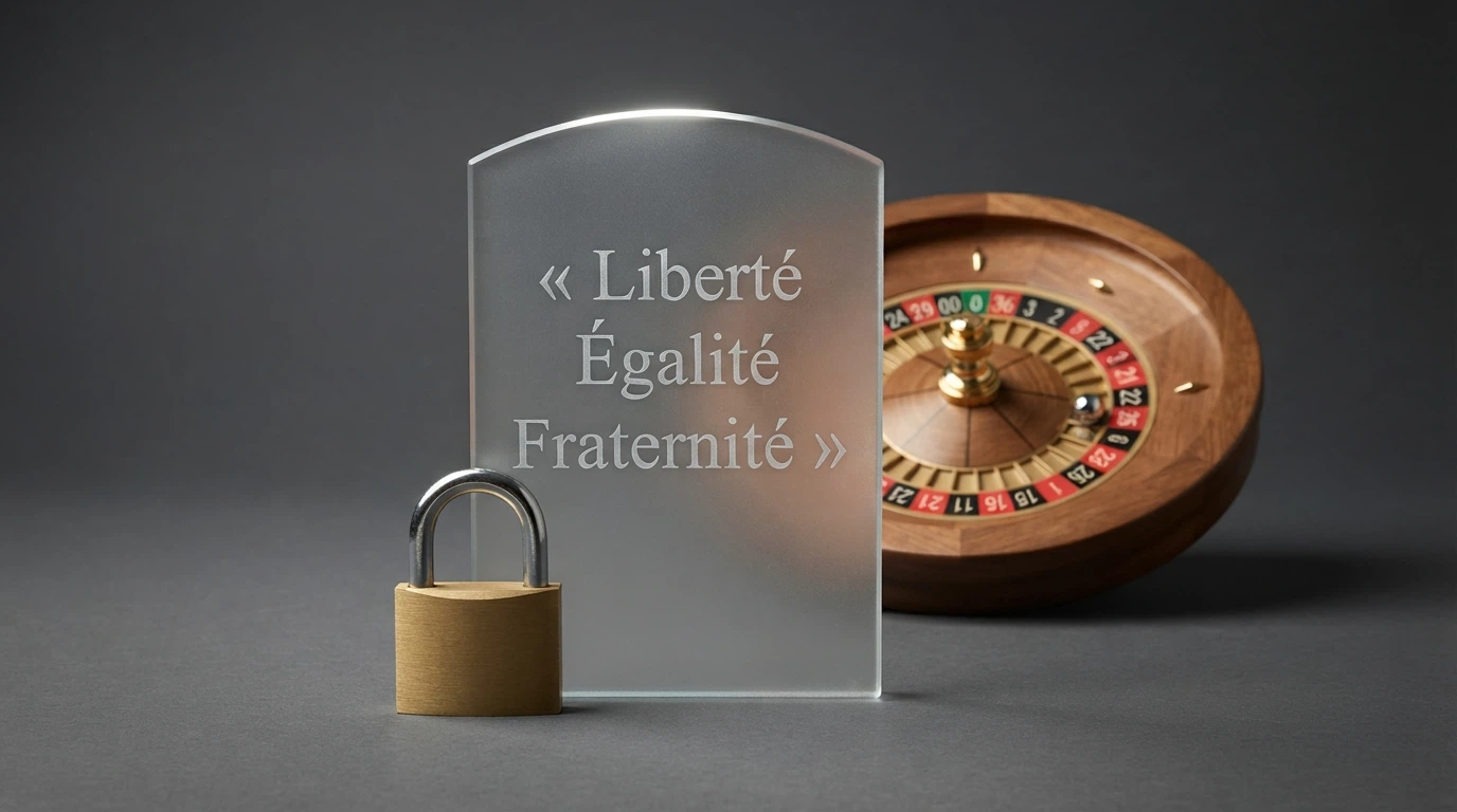 Le logo ou le bâtiment de l'Autorité nationale des jeux (ANJ), ou une carte de la France avec une signalisation réglementaire