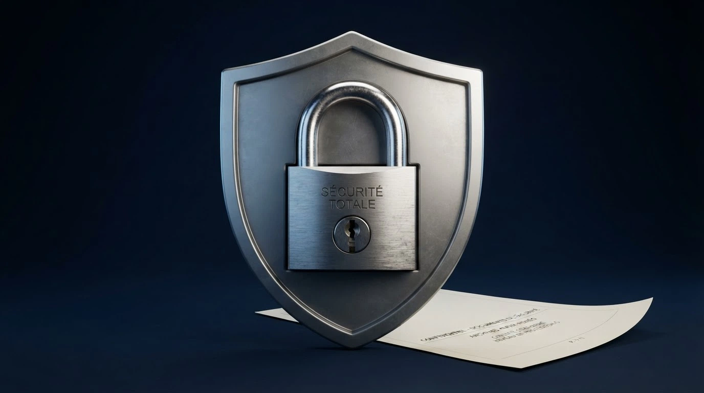 Le logo de l'Autorité nationale des jeux sur un écran à côté d'un texte réglementaire, avec un cadenas symbolisant la protection du joueur