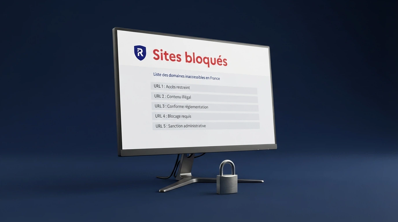Capture d'écran du site anj.fr affichant la liste des sites de jeux d'argent bloqués et déréférencés