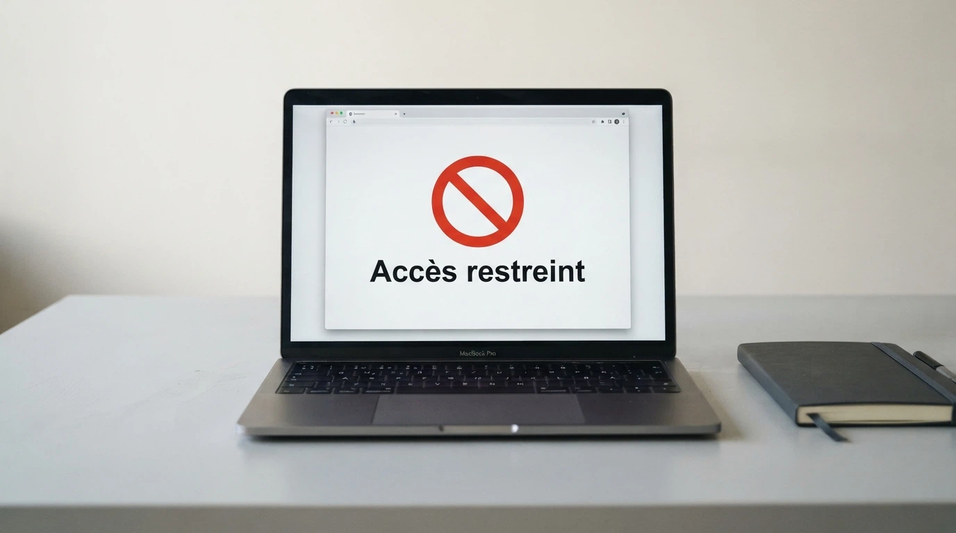 Capture d'écran de la page officielle de la liste noire des sites de jeux bloqués par l'ANJ