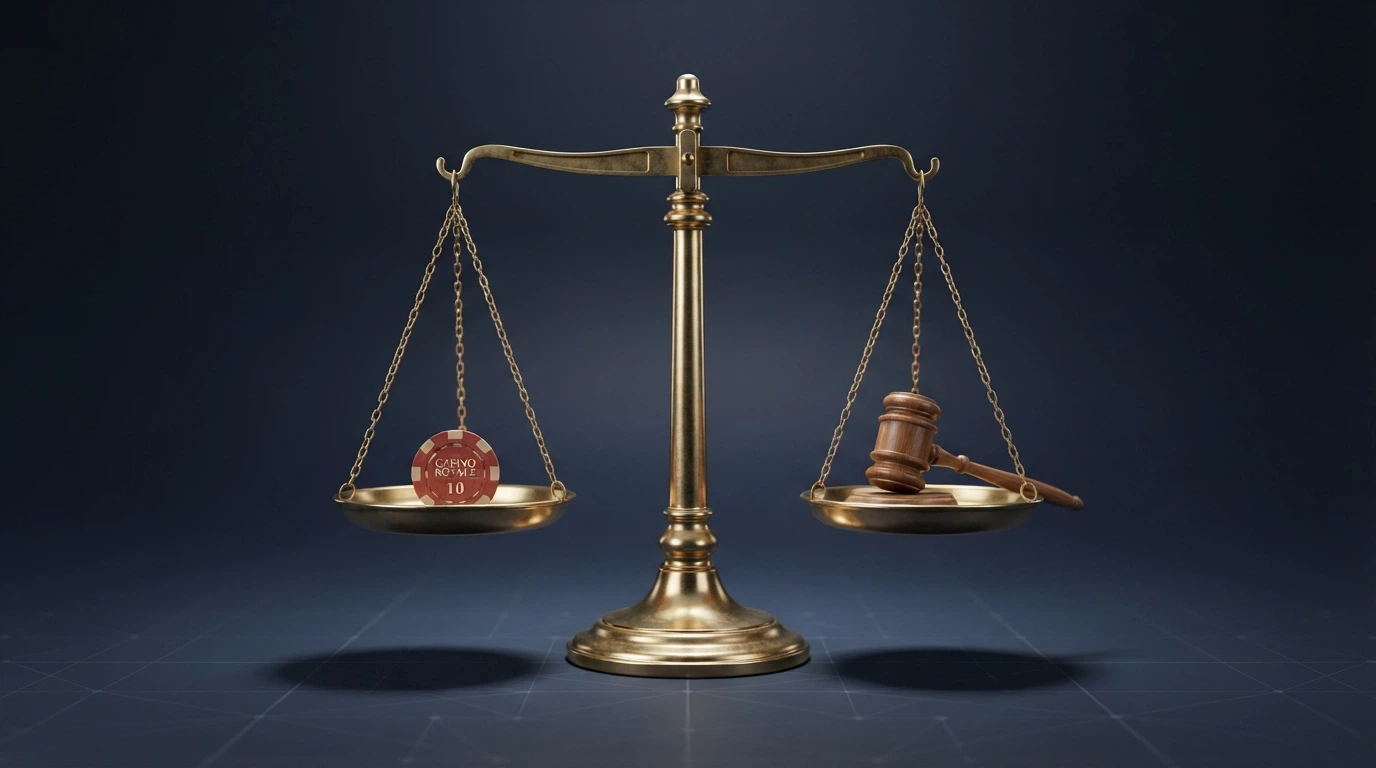 Le logo de l'ANJ sur un fond sobre, avec une balance de justice en silhouette