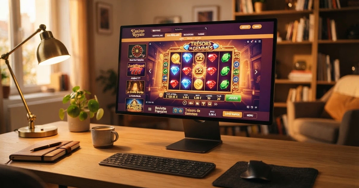 Interface d'un casino en ligne affichant les machines à sous Pragmatic Play sur un écran d'ordinateur, avec le logo du fournisseur visible