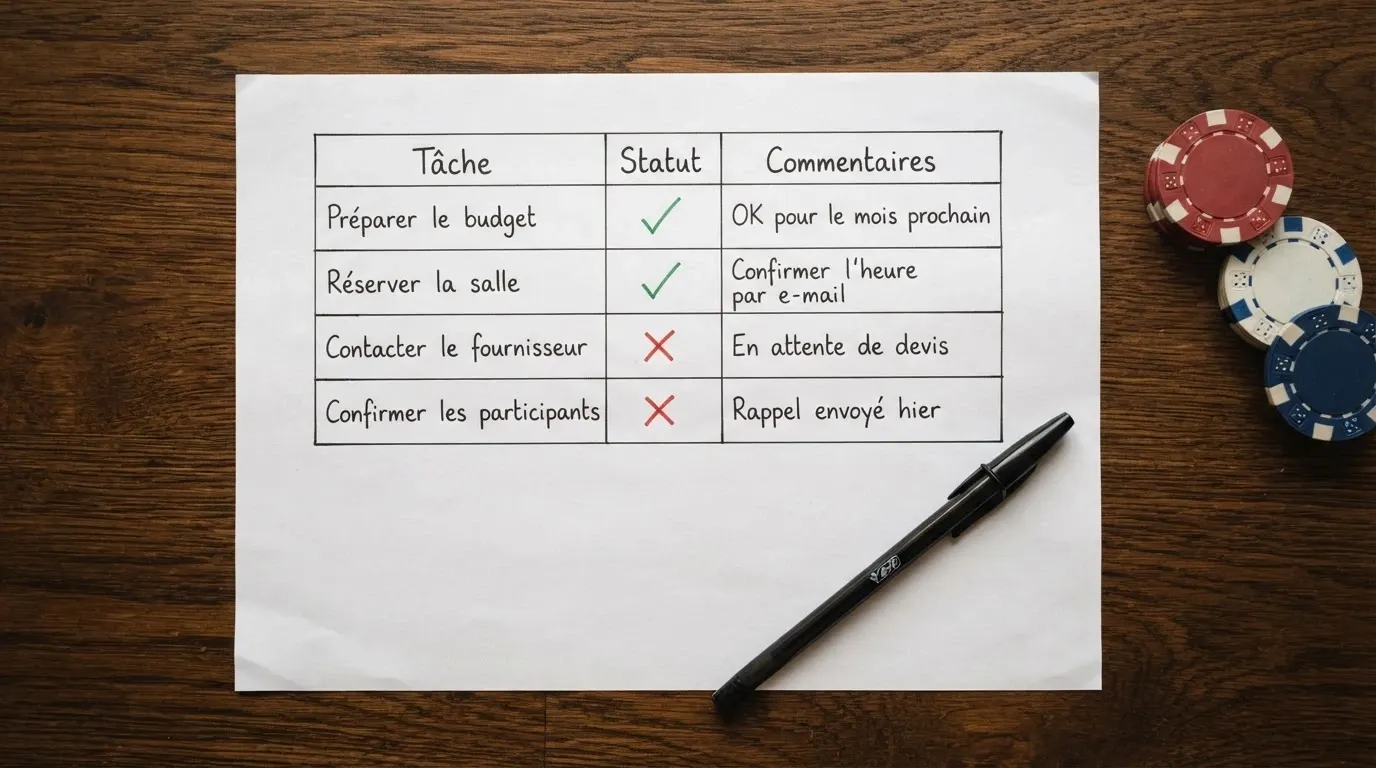 Tableau comparatif simplifié posé sur un fond sombre, listant les opérateurs avec leurs colonnes Agrément ANJ (icône verte ou rouge), Bonus de bienvenue et Condition de mise, une loupe posée sur la colonne du multiplicateur.