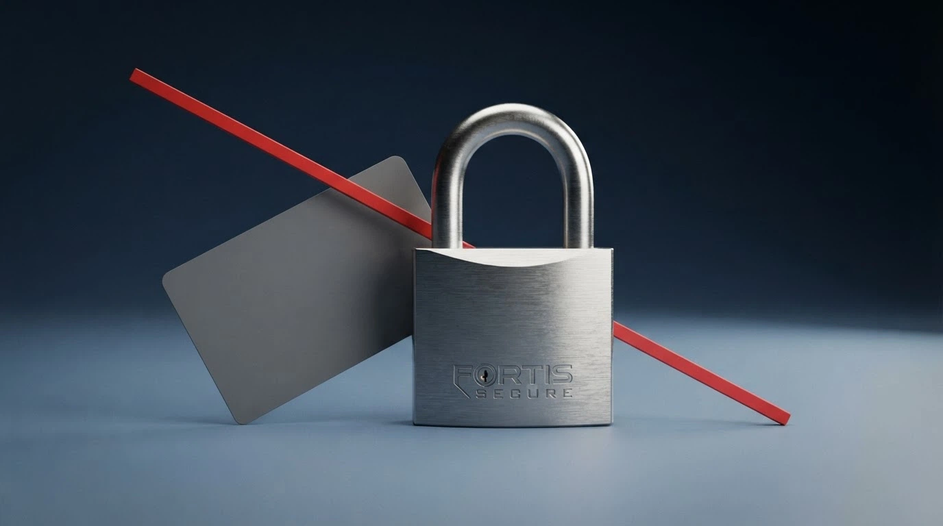 Le logo de l'ANJ sur un fond institutionnel, juxtaposé à une icône de cadenas barré et une carte bancaire, évoquant le blocage réglementaire.