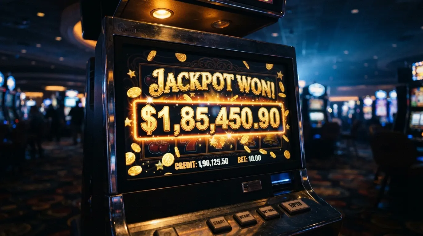 Un compteur de jackpot progressif affichant plusieurs millions d'euros, figé sur un montant record