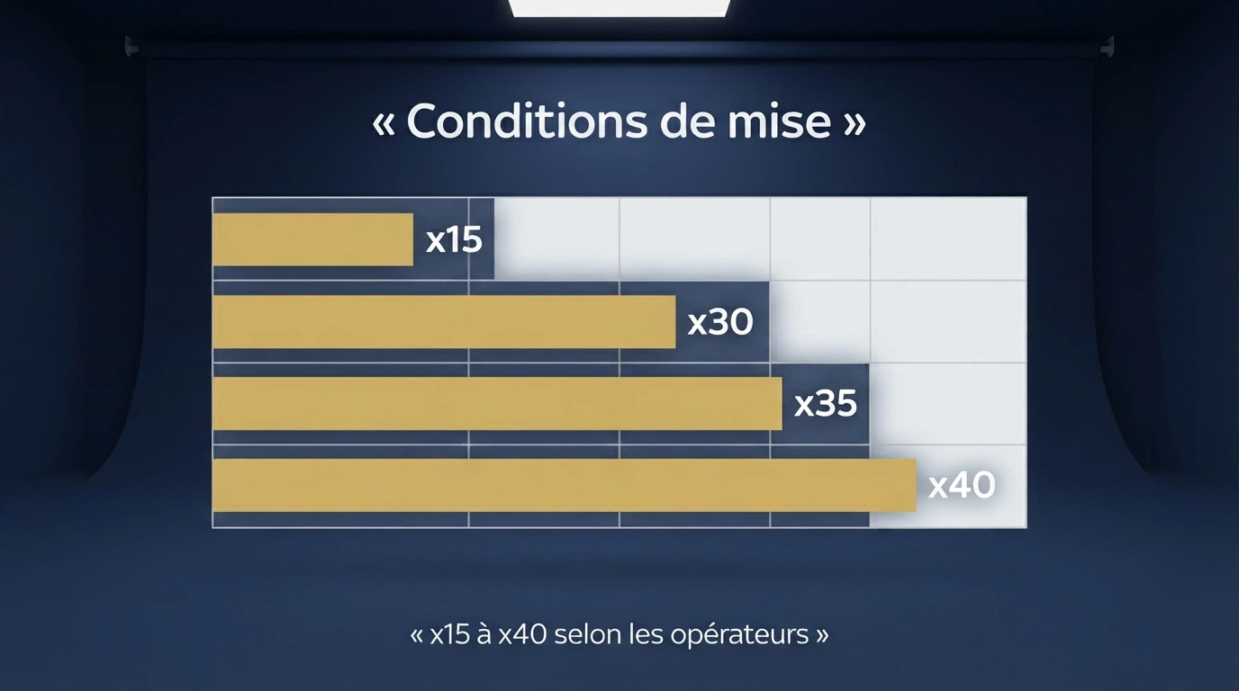 Capture d'écran d'un tableau comparatif de casinos en ligne avec leurs colonnes de bonus, free spins et conditions de mise