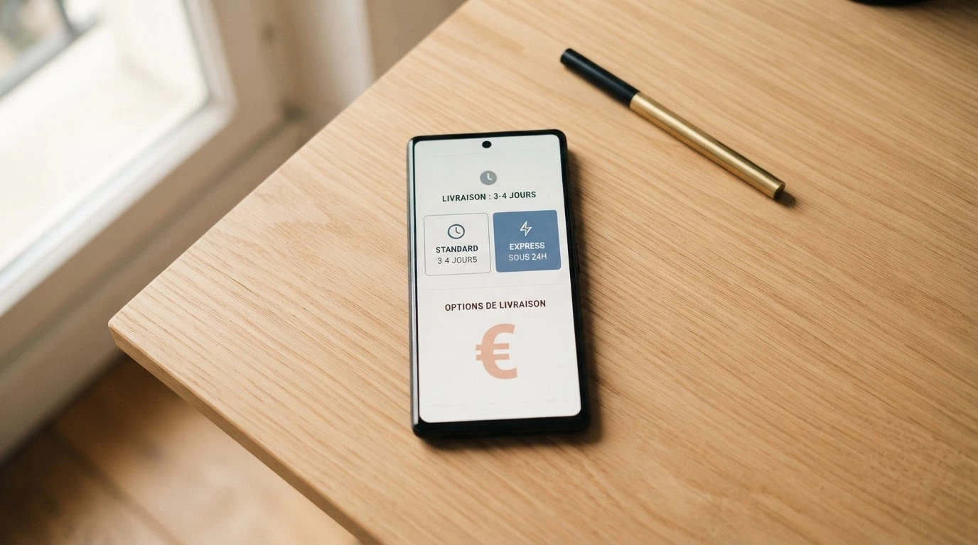 Interface bancaire affichant les options de virement : virement classique (1-3 jours) et virement instantané (quelques secondes), avec un logo SEPA visible